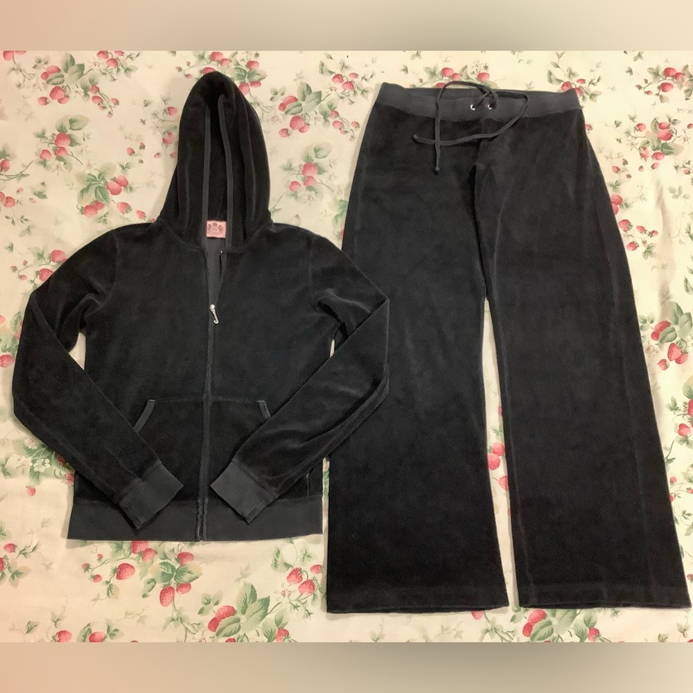 Juicy Couture Terry Pants 30 x 30 Zip Up Hoodie Tracksuit